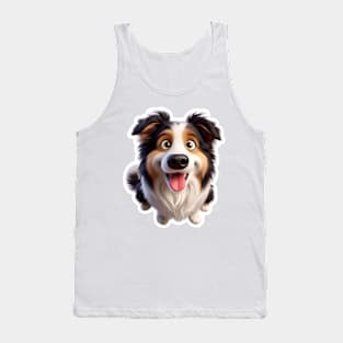 Cute Border Collie puppy Tank Top